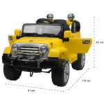 Mini Carro Elétrico Infantil Criança Jipe Trilha 12V Com Controle Remoto Luz Som Mp3 Carro - Imagem 3