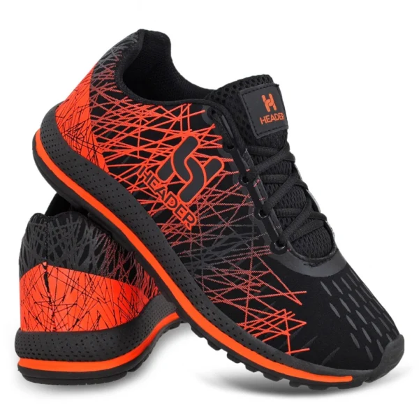 Tênis Masculino Header Spider Preto Laranja Original