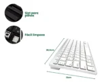 Teclado Android Pc Sem Fio Bluetooth Keyboard - Branco - Imagem 4