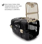 Caixa De Transporte Cães Gatos Até 6kg Joy N1 Furacão Pet - Imagem 8