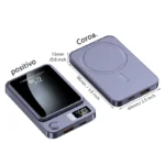 Carregador Portátil Ultrafino com Display | 22,5W Magsafe para carregamento rápido 10000 mAh Battery Pack-A7 - Imagem 8