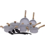 Conjunto Jogo de Panelas Antiaderente Cerâmica Indução 10 Peças Pratic Cook Marmol Mimo Style - Imagem 5