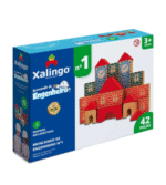 Jogo Educativo Brincando de Engenheiro N1 Xalingo c/ 42 Peças de Madeira