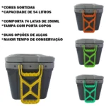 Caixa Térmica 54 Litros C/ Rodinha E Divisorias Camping | Pesca | Cooler - Imagem 3