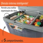 Caixa Térmica 54 Litros C/ Rodinha E Divisorias Camping | Pesca | Cooler - Imagem 6