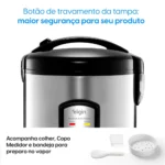 Panela de Arroz Elétrica 10 Xicaras 700w Gran Rizzo Elgin - Imagem 4