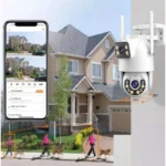 Câmera De Segurança Lente Dupla APP YOOSEE IP66 Camera IP WiFi 360 a Prova de água Branca - Imagem 2