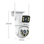 Câmera De Segurança Lente Dupla APP YOOSEE IP66 Camera IP WiFi 360 a Prova de água Branca - Imagem 4