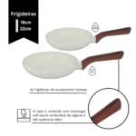 Conjunto Jogo de Panelas Antiaderente Cerâmica Indução 10 Peças Pratic Cook Marmol Mimo Style - Imagem 6