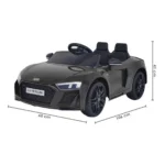 Carrinho Elétrico Infantil Audi R8 C/ Controle Farol Luz 12v Preto - Imagem 2