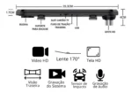 Retrovisor Multimiidia Android Auto Carplay Espelhamento - Imagem 4