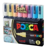 Caneta Posca Tons Pastel Kit Estojo Com 8 Cores Soft Pc-5m - Imagem 2