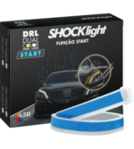 Fitas Led Flexíveis De Led Dual Color Branca e Amarela Drl Marca Shocklight Farol Dianteiro 60cm 12v