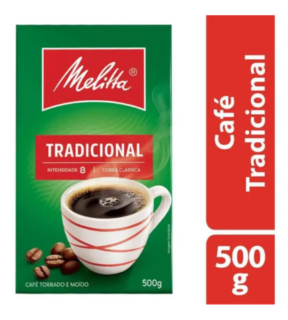 Café Melita Torrado e Moído Tradicional Caixa 500g Intenso A Vácuo