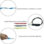 Fitas Led Flexíveis De Led Dual Color Branca e Amarela Drl Marca Shocklight Farol Dianteiro 60cm 12v - Imagem 4