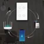 Tuya WiFi Interruptor De Luz Inteligente 2 | 3 | 4 Gang Wall Touch Switch Trabalho Com Alexa | Google | Home - Imagem 5
