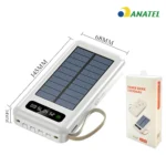 Carregador Portátil Power Bank Solar 20.000mah Com cabos 5 Em1 LED lanterna - Imagem 3