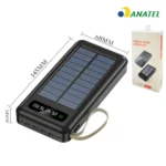 Carregador Portátil Power Bank Solar 20.000mah Com cabos 5 Em1 LED lanterna - Imagem 4