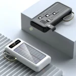 Carregador Portátil Power Bank Solar 20.000mah Com cabos 5 Em1 LED lanterna - Imagem 6