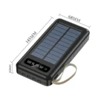 Carregador Portátil Power Bank Solar 20.000mah Com cabos 5 Em1 LED lanterna - Imagem 2