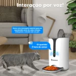 Alimentador Automático Pet Dogis Câmera Wi-fi Aplicativo 6l Branco - Imagem 5