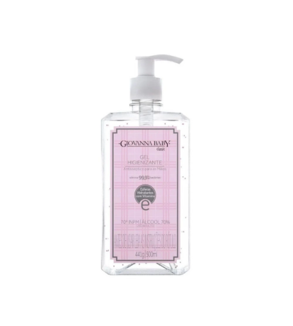 Álcool Em Gel Higienizante Giovanna Baby Classic Rosa 500Ml