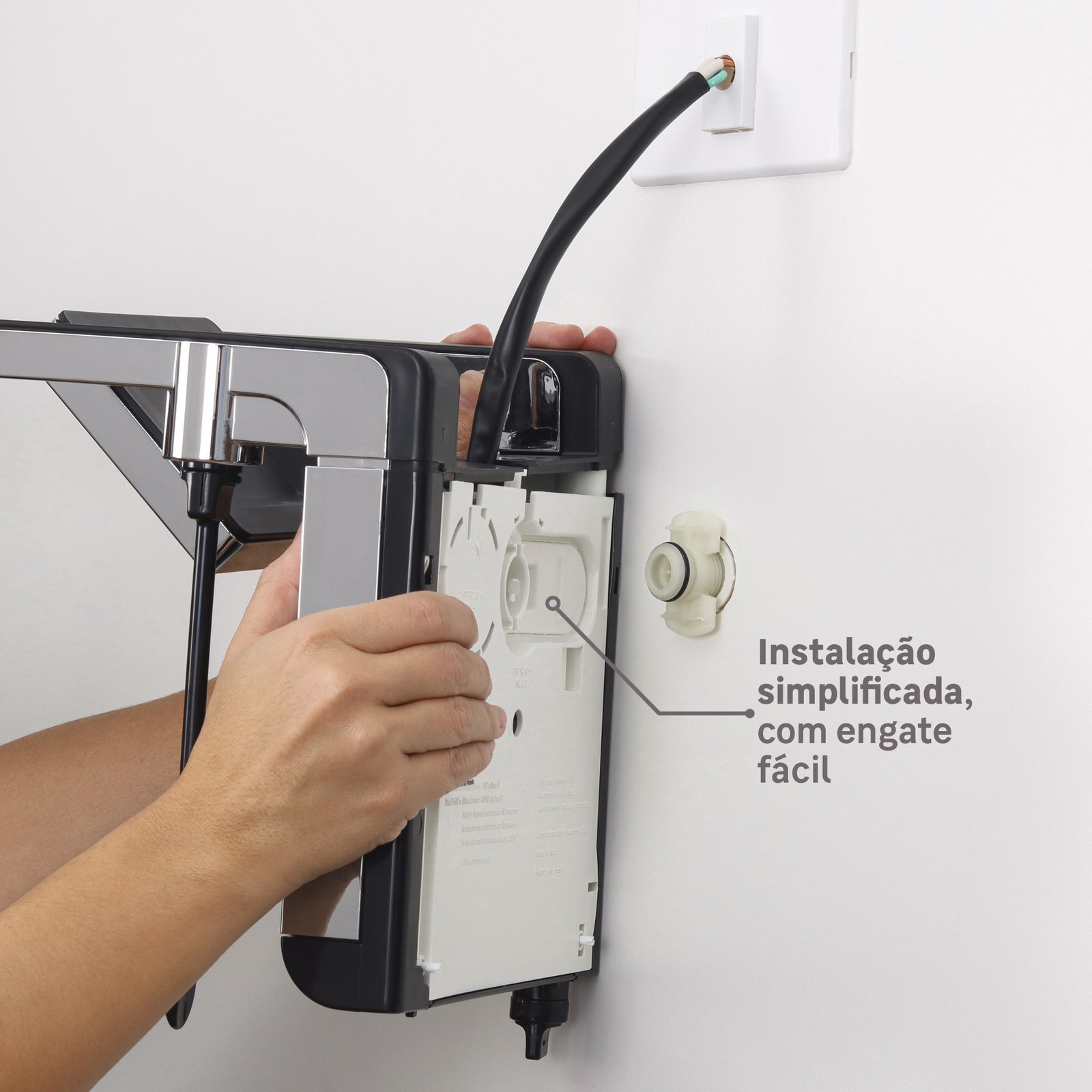 Chuveiro Elétrico Eletrônico 220V 7800w Branco Quadrado Acqua Duo Ultra Lorenzetti - Imagem 5