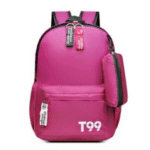 Mochila Bolsa Feminina de Lona Estilo Coreano Pink