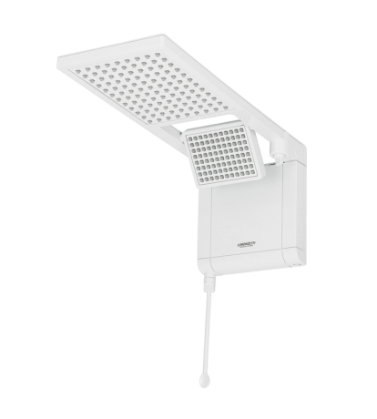 Chuveiro Elétrico Eletrônico 220V 7800w Branco Quadrado Acqua Duo Ultra Lorenzetti