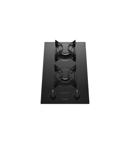Cooktop 2 Bocas Preto Mesa de Vidro Atlas U Top Bivolt