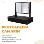 Penteadeira Camarim Suspensa Com Espelho 1 Gaveta Quarto - Imagem 8