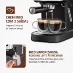 Cafeteira Expresso 20 Bar preto e prata - Dolce Crema C-20-EC Mondial - Imagem 4