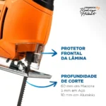 Serra tico tico 450W corte 60mm com 2 lâminas By Rodrigo Hilbert ST-RH-01 220v Mondial - Imagem 3