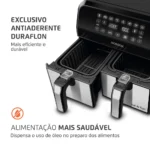 Fritadeira Elétrica sem óleo Air Fryer Dual com cesto duplo 8L 2000 Watts - AFD-01-BI | Mondial - Imagem 3