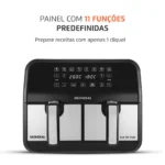 Fritadeira Elétrica sem óleo Air Fryer Dual com cesto duplo 8L 2000 Watts - AFD-01-BI | Mondial - Imagem 2