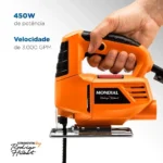 Serra tico tico 450W corte 60mm com 2 lâminas By Rodrigo Hilbert ST-RH-01 220v Mondial - Imagem 4