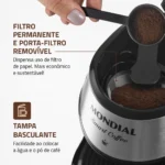 Cafeteira Elétrica 2 Xícaras Vermelha Smart Coffee - C-42-2X-RI - Mondial - Imagem 4