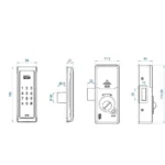 Fechadura digital de sobrepor com senha Smart lock - SL140 Papaiz - Imagem 2