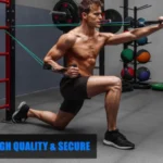 Conjunto de Faixa Elástica Esportiva 100 lbs resistência 150 kg Borracha Fitness Expansor Malhação Academia - Imagem 3