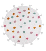 Tapete Redondo Infantil 1,10 M Poa Color - Off White Color