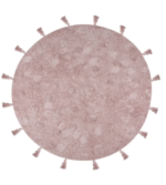 Tapete Redondo Infantil 150 Cm Poa - Rosa
