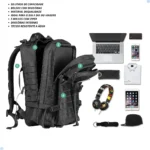 Mochila Masculina Impermeável Tática Militar Reforçada Grande Resistente - Imagem 4