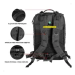 Mochila Masculina Impermeável Tática Militar Reforçada Grande Resistente - Imagem 7