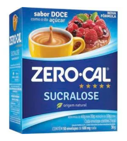 Adoçante Zero-Cal Sucralose Caixeta com 50x0,06g unidades