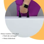 Mesa Dobrável Vira Maleta Portátil Jardim Camping 1,80m - Imagem 2