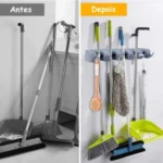 Suporte Organizador De Vassouras 5 Lugares 6 Ganchos - Imagem 8