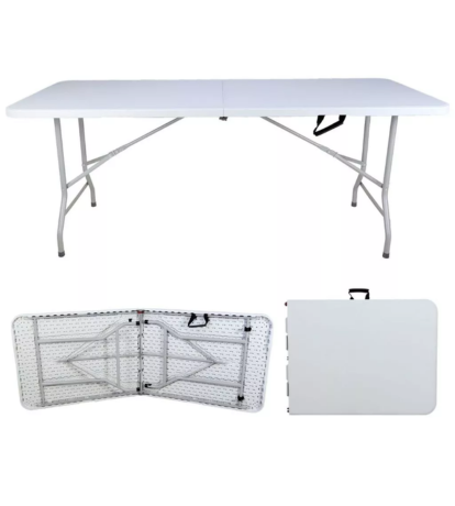 Mesa Dobrável Vira Maleta Portátil Jardim Camping 1,80m
