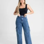 Calça Jeans Sawary Wide Leg - 280218 AZUL