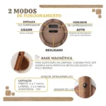 Luminária LED Inteligente com Sensor Movimento Magnética Recarregável para Parede Luz Quente - Imagem 6