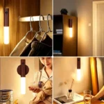 Luminária LED Inteligente com Sensor Movimento Magnética Recarregável para Parede Luz Quente - Imagem 9